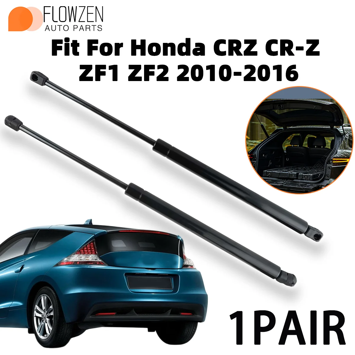 

2pcs Trunk Gas Struts Spring Bar For Honda CRZ CR-Z ZF1 ZF2 2010-2016 OE 74820SZTG012 Rear Shock Strut Bar Pressure Rod