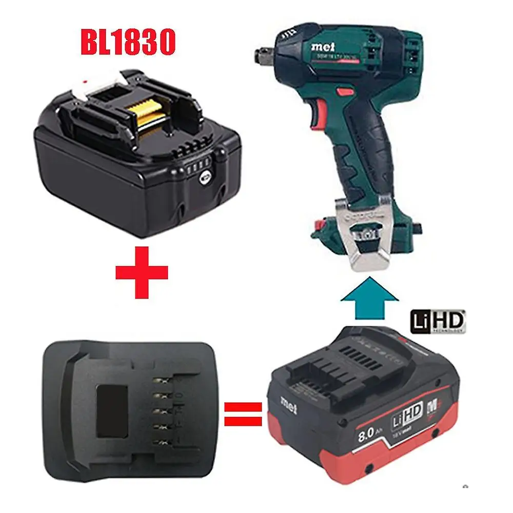 Адаптер MAK18MTB для Makita BL18xx LXT 18 в, преобразователь литиевых аккумуляторов в Metabo 18 в, литий-ионные аккумуляторы, электроинструменты