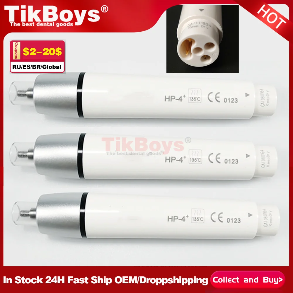 

Dental LED Light Ultrasonic Scaler Handpiece Fit for EMS WOODPECKER VRN Ultrasonic Scaler Handpiece HP-4 Tips Handle