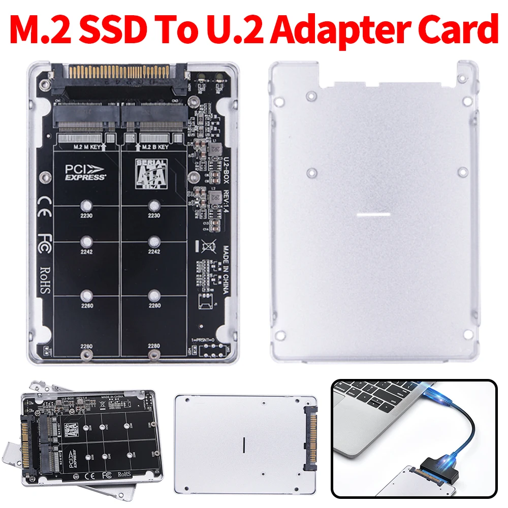

Карта адаптера M.2 SSD — U.2 Преобразователь адаптера M.2 NVMe SATA-Bus NGFF SSD — PCI-e U.2 SFF-8639 PCIe M2 для 2230/2242/2260/2280