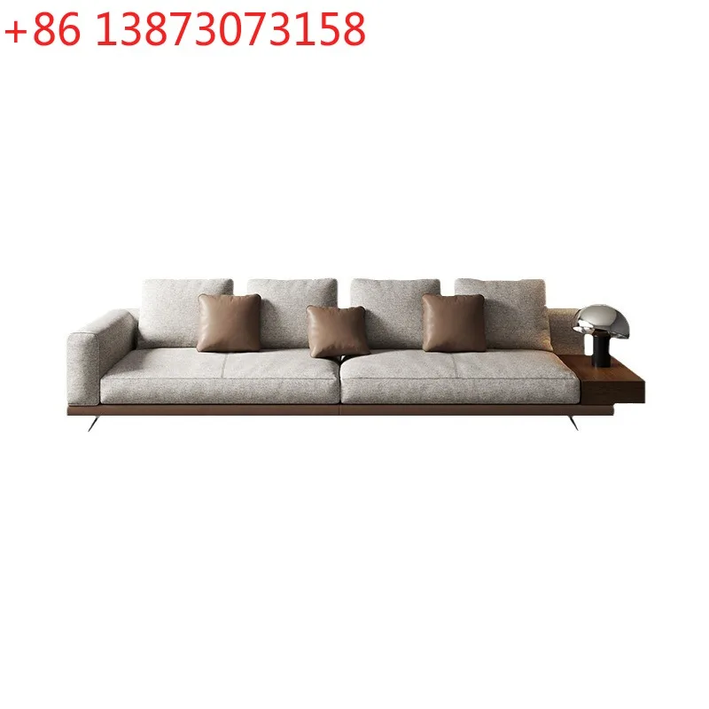 

Italian minimalist Connelly fabric sofa Italian minimalist living room small apartment straight row cotton and fabric down sofa