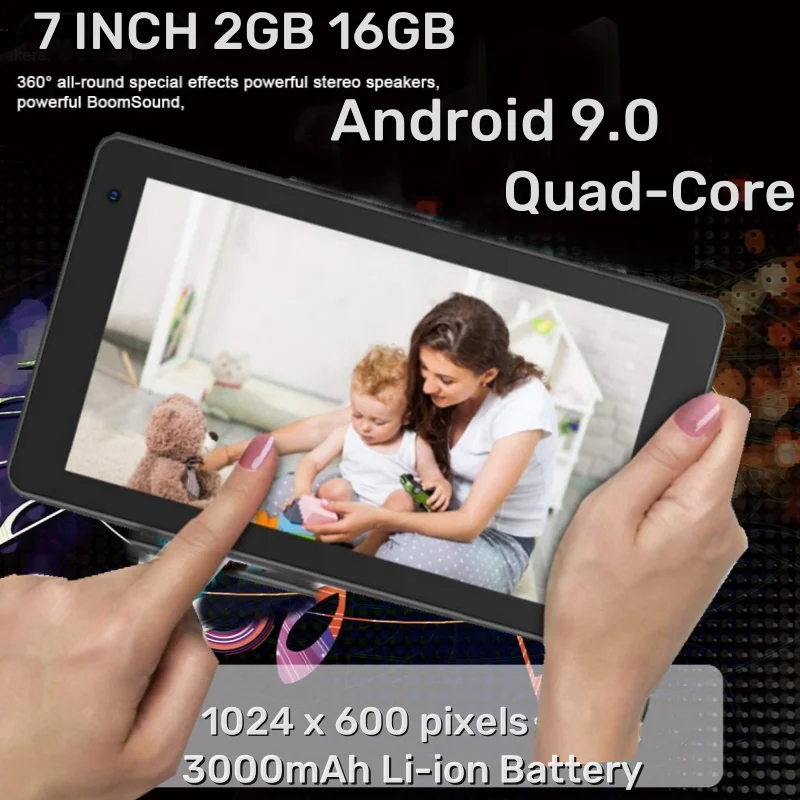 Hot Sales 7 INCH 2GB RAM 16GB ROM M7 Android 9.0 RK3326 Multitouch Tablet WIFI Dual Camera Quad Core 1024 x 600 pixels