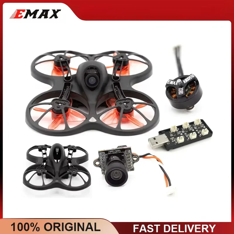 Emax New Tinyhawk S Replacement Kit, 75mm Frame 600TVL Camera 6-Port USB, 0802 15500KV Motor 1S, RC FPV Spare Parts