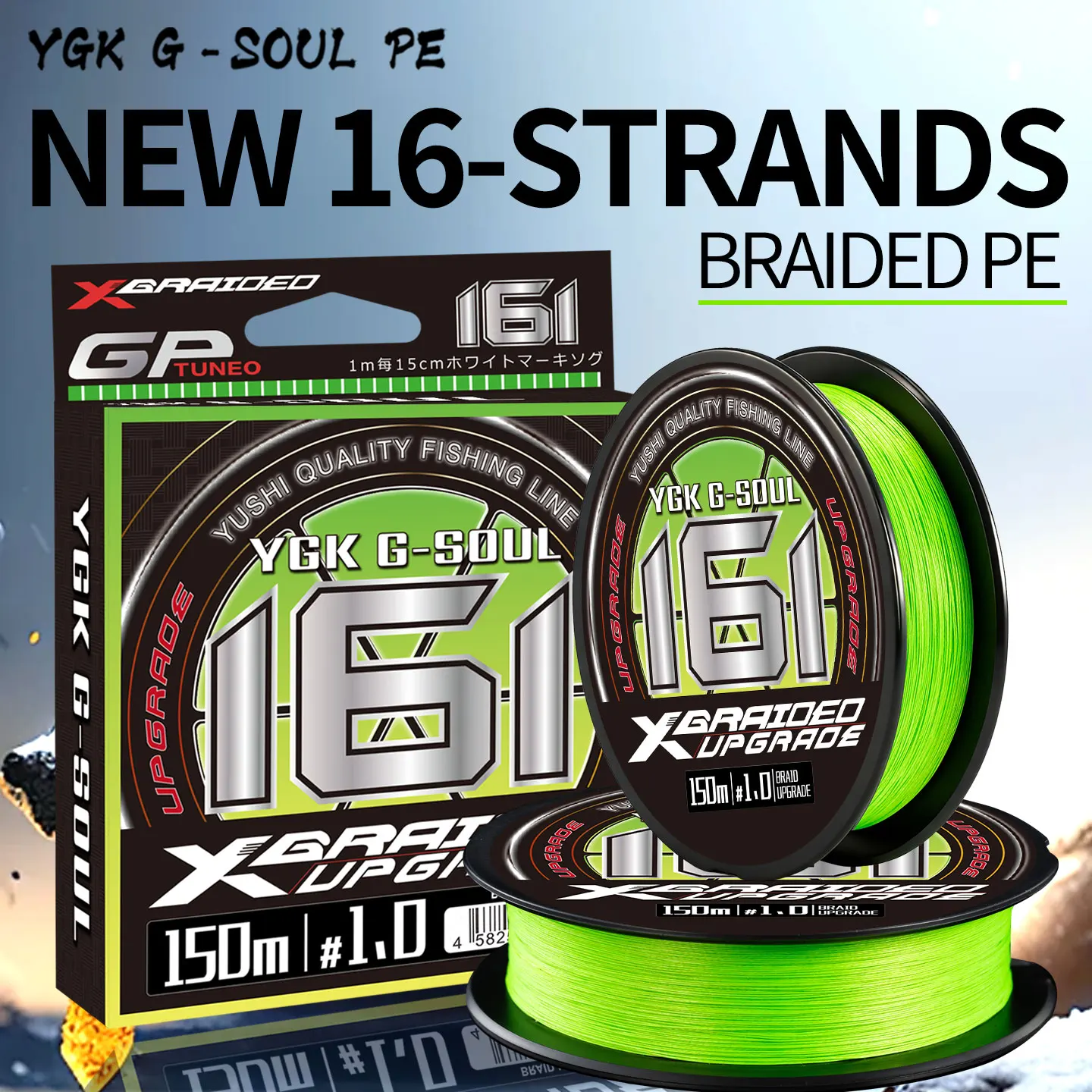 YGK X16-BRAID línea de pesca trenzada PE súper resistente agua salada - imagen 5