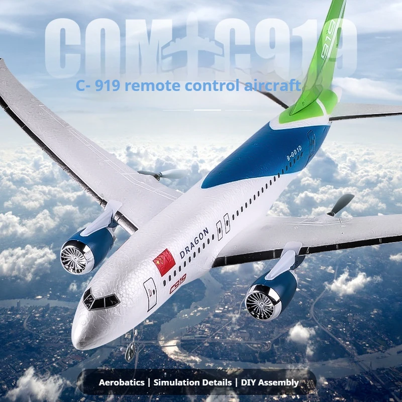 4CH RC Airplane QF008 C919 EPP Aircraft 2.4G Remote Control Glider Intelligent Gyroscope Foam Plane Model Toys for Kids Boy Gift