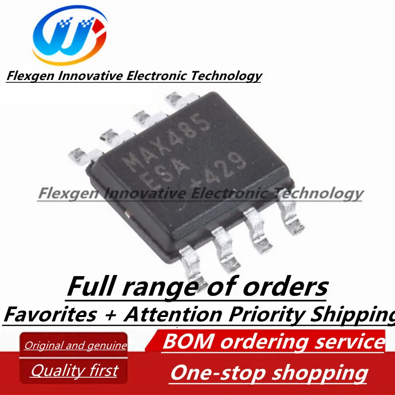 The MAX485ESA+ MAX485 encapsulates a SOIC-8 interface communication IC transceiver