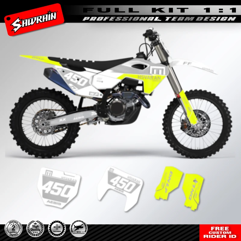Sawrain Motorcycle Sticker Custom Number&Graphics&Backgrounds Decals Kit For Husqvarna FC 250 450 2023  Personality Decoration