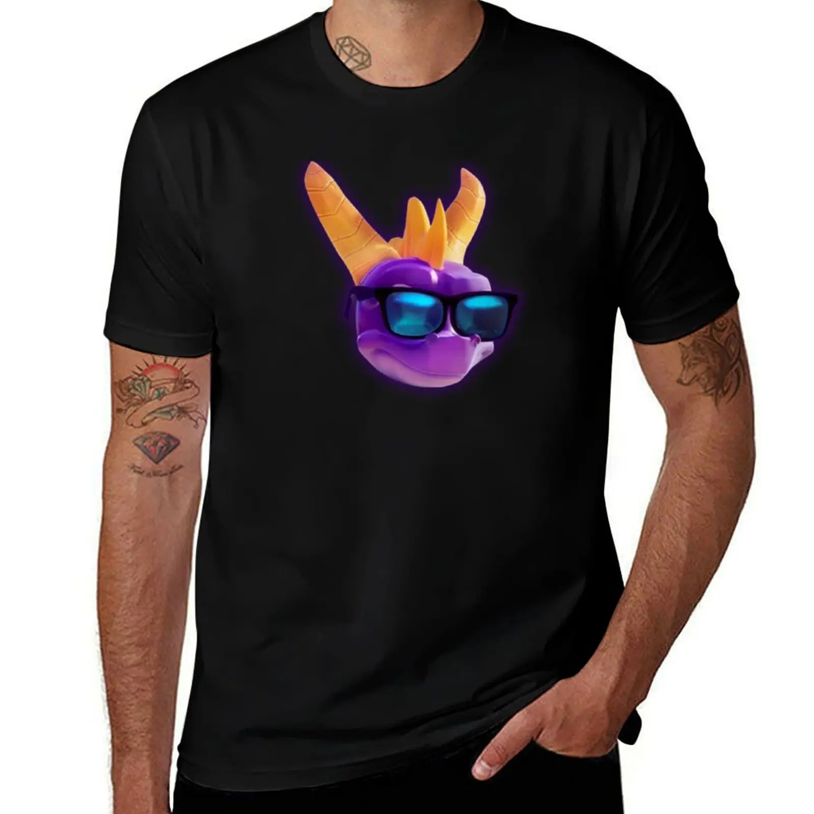 

t quality cotton graphic shirts t Spyro tshirt shirts T-Shirt man mens high the dragon