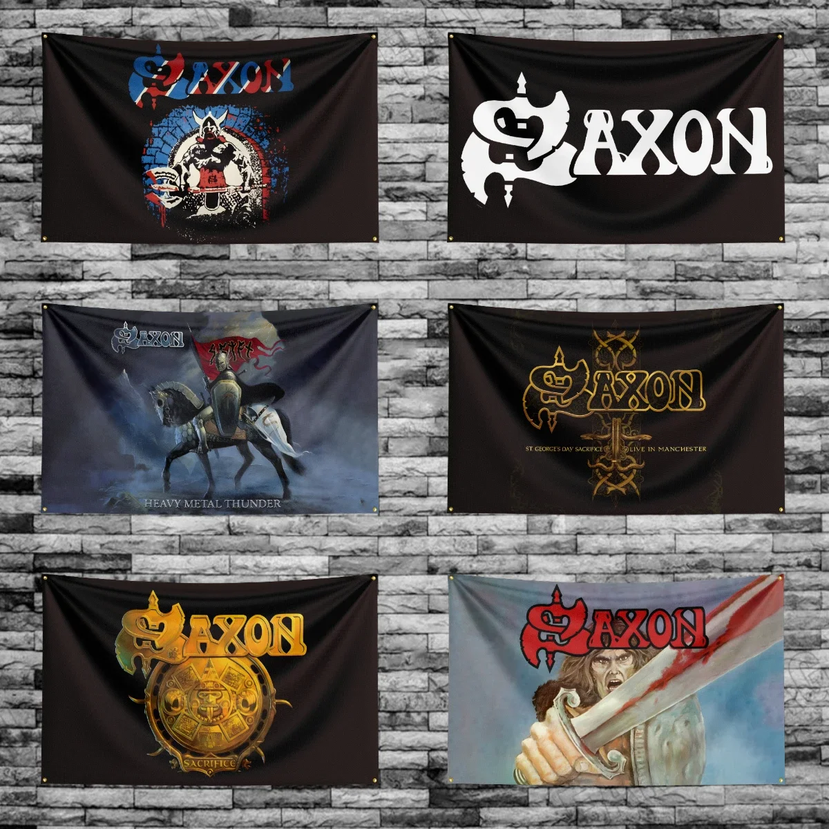 Bandera de banda de Rock pesada S-Saxons de 3x5 pies, pancarta de impresión Digital de poliéster para decoración de tapiz de puerta, arte de pared del dormitorio