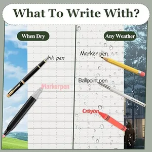 Notebook Saku Tahan Air Buku Catatan Saku Taktis Segala Cuaca dengan Halaman Bergaris, Bantalan Catatan Memo Mini Notebook Spiral 12 buku catatan mini penjualan terbaik - №