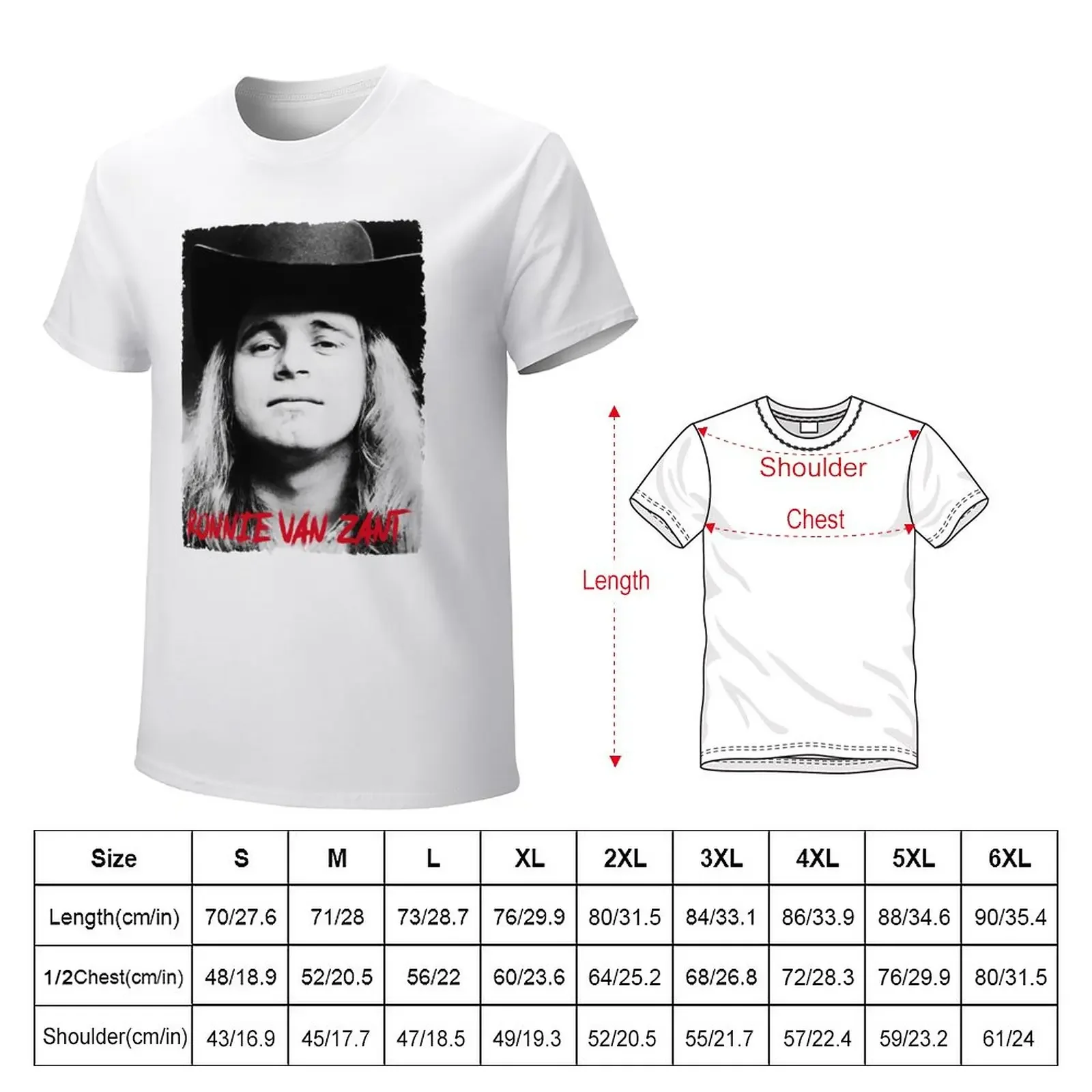 Ronnie Van Zant T-Shirt anime animal prinfor boys mens tall t shirts