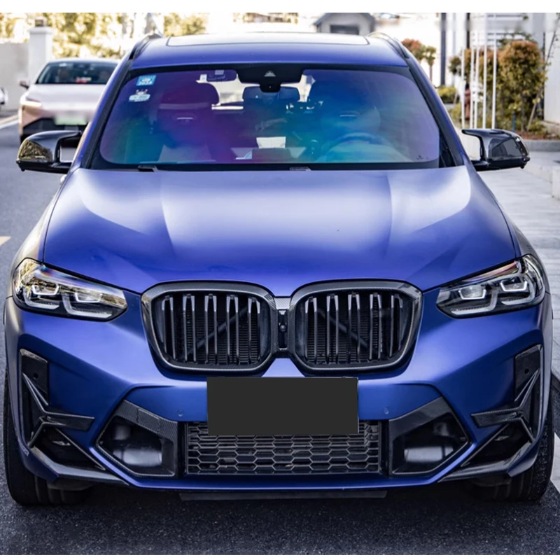 

For BMW X3M F97 2022+ Car Front Bumper Air Intake Grille Vent Cover Trim Parts Dry Carbon Fiber Upgrade Body kit