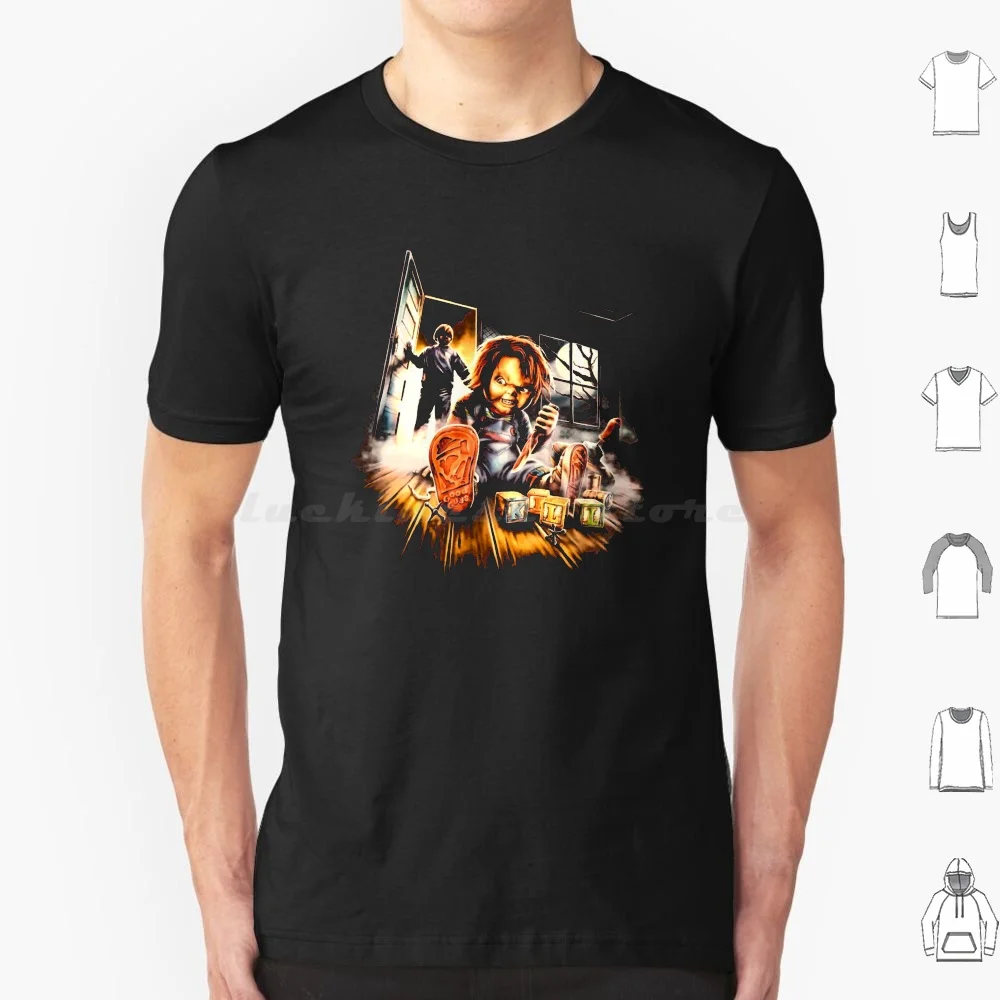 Camiseta de películas de miedo para niños, hombres, mujeres, niños, 6xl, juego infantil, Chucky, Terror aterrador, Horror, buenos chicos, Retro, Vintage, Cine de los años 80