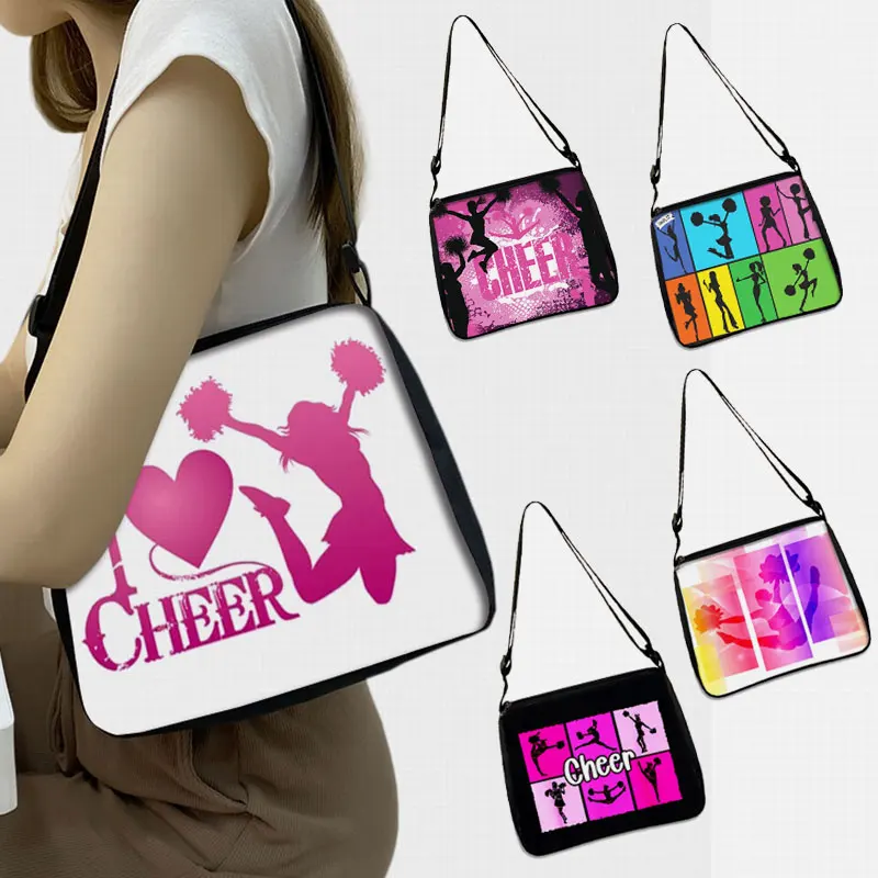 Cheerleading Girls Handbags Retro Leisure Shoulder Bags Cheerleader Women Cross Handle Bag Underarm Female Clutch Totes Bags