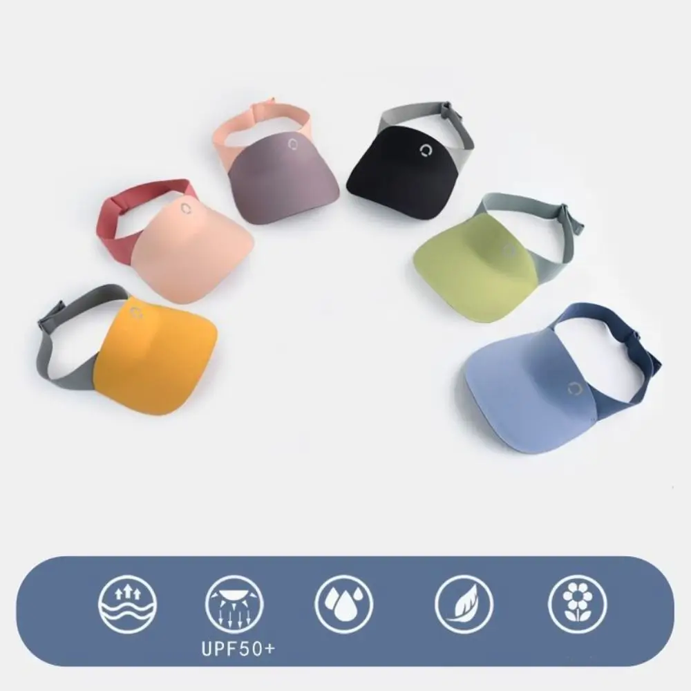 Мягкая бесшовная шляпа от солнца в корейском стиле, затеняющая шляпа контрастного цвета, летняя детская шляпа от солнца с защитой от УФ-лучей, детская пустая верхняя кепка для детей