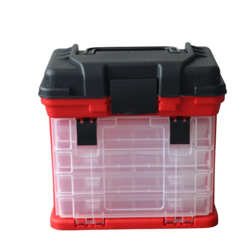

2026 New Green Waterproof and Durable Portable Multifunctional Sea Fishing Lure Box with 4-Layer Drawer Storage for Lures