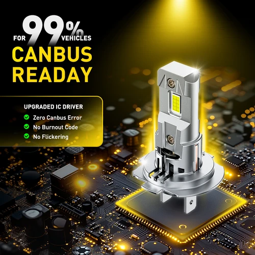 Imagen 2 del producto 2 uds AUXITO 30000LM H7 LED Canbus sin errores bombillas de faros con ventilador Chip CSP alta potencia 70W H7 bombilla LED faro delantero de coche