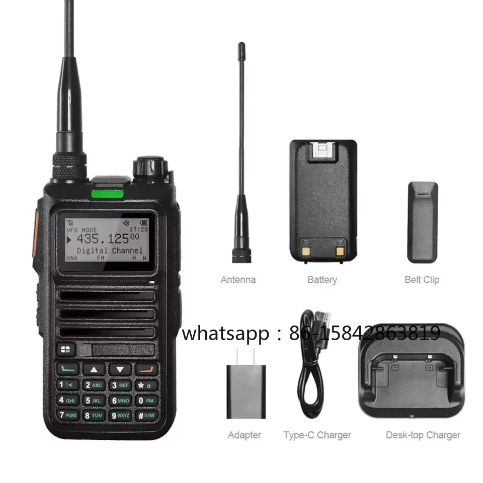 RT-4D DMR Handheld Radio Dual Mode Analog and Digital Intercom 1024 Channel IP68 Waterproof Dual Slot Ham Radio
