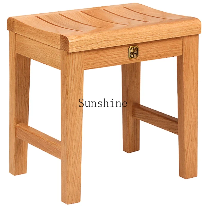 Oak bathroom elderly non-slip bath toilet special stool waterproof simple modern