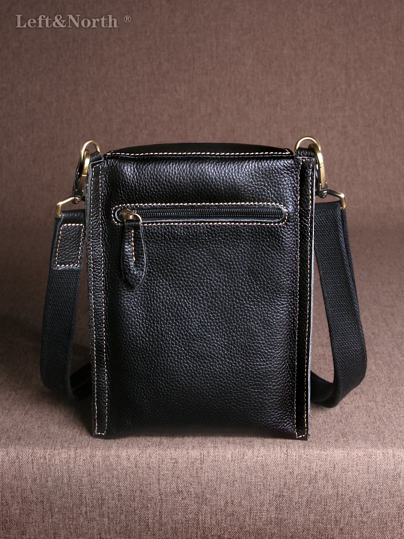 LEFT&NORTH Women\'s Small bags trend 2024 Genuine leather 100% Natural Cowhide Vintage Rectangular Crossbody bag Original brand