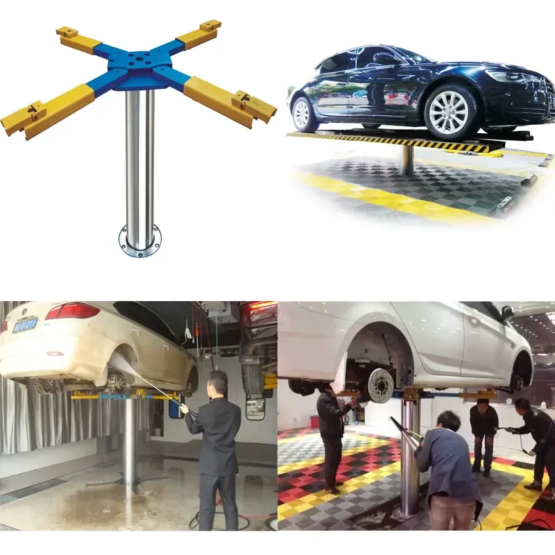Single Lift Pneumatic Car Wash Hoist for Auto Body Repair Equipment Vehicle Lifting Platform Garage Workshop Tools