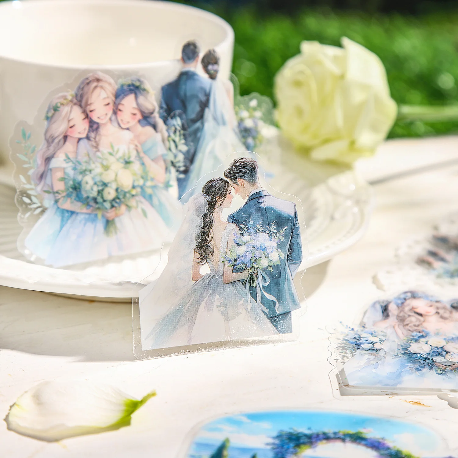 15pcs/1lot Kawaii Stationery Stickers  wedding march Decorative Mobile Stickers Scrapbooking