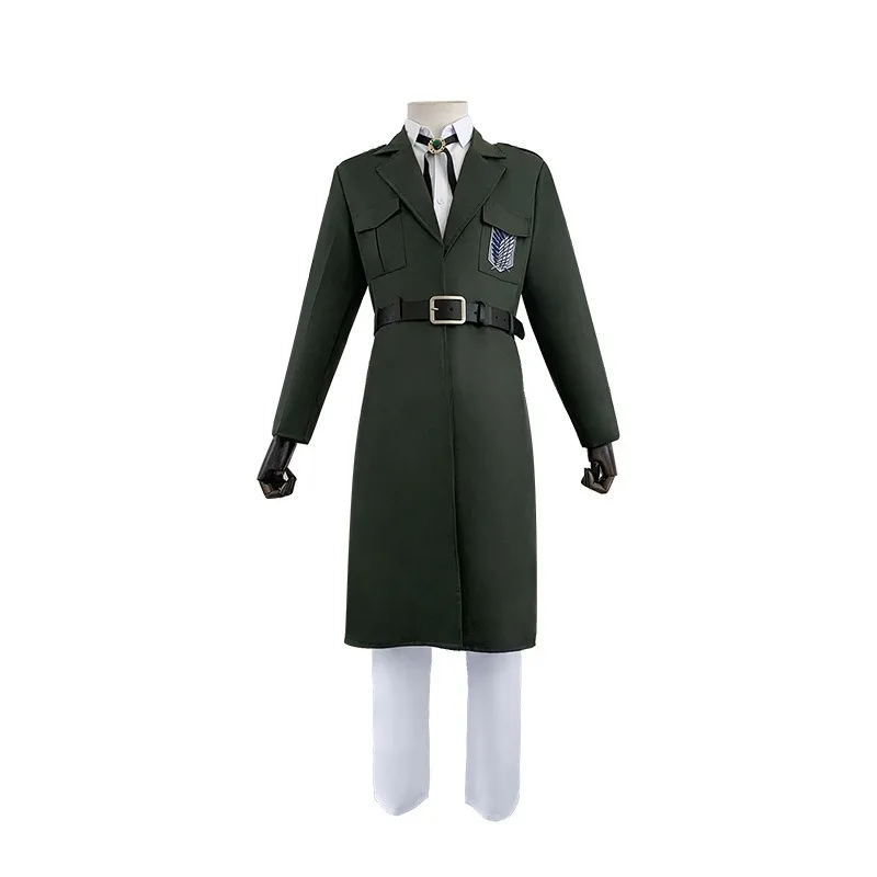 Anime Attack on Titan Eren Cosplay Costume Survey Corps Scout Regiment Trench Coat Uniform Set Wings of Freedom Halloween Outfit