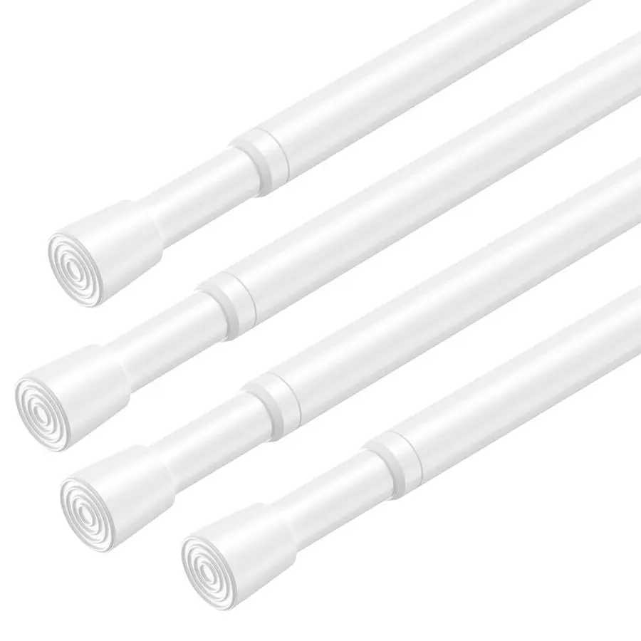 

Spring Tension Rods Adjustable Tension Curtain Rod Small Tension Rod No Drilling Expandable Spring Loaded Curtain Tension RodWhi