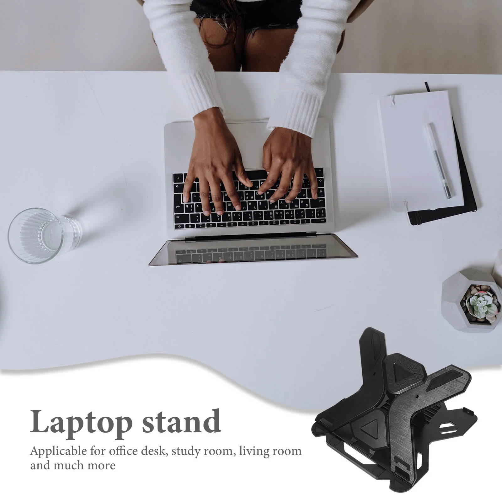 

Laptop Stand Computer Riser Thickened Body Smooth Edges Desk Organizer For Phone Tablet Notebook Storage Rack Holder