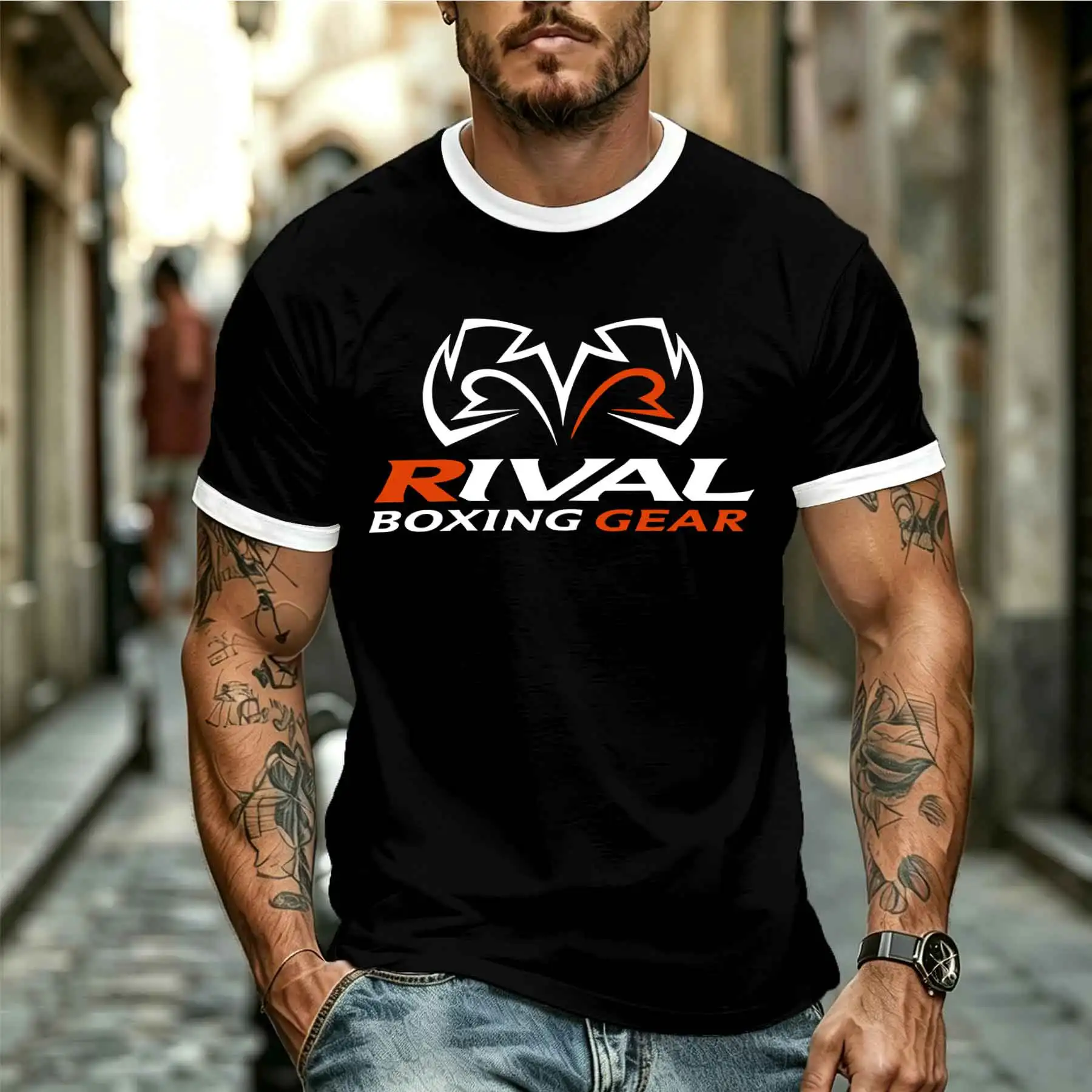 2026 new model Tee Stylish Comfortable Men's Outdoor Functional Solid Print Short Sleeve T-shirt R Letter Casual Breathable Loos