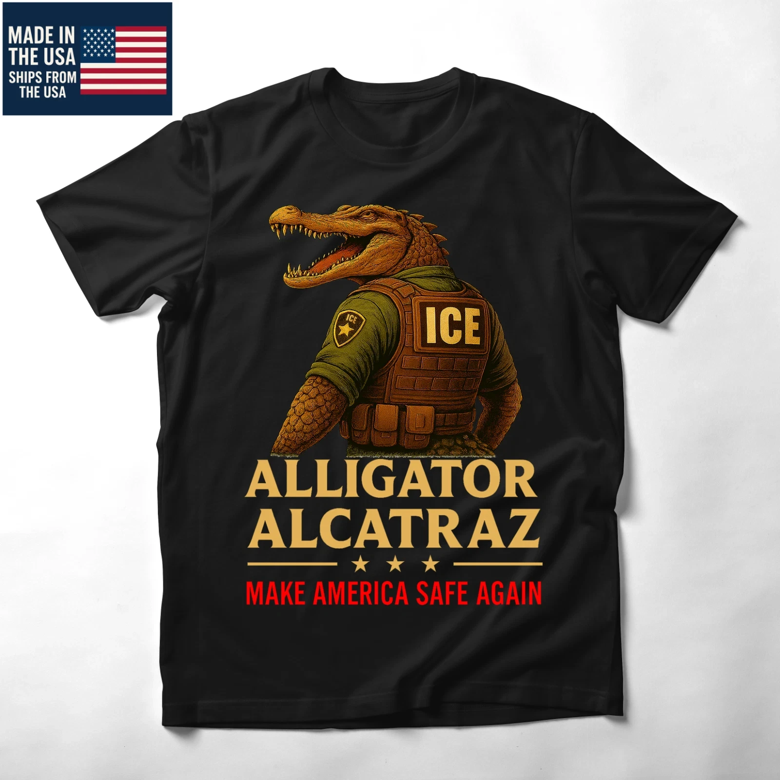 

Crocodile Alcatras Ice and Snow Nature Border Patrol Men's and Women's T-shirts, Ice and Snow T-shirts
