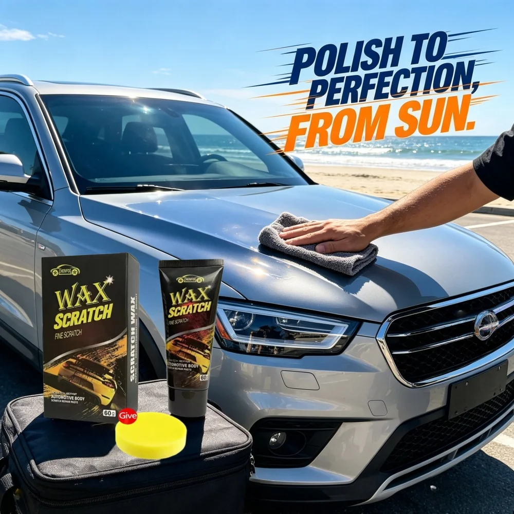 CHEINFOO 60g Car Scratch Remover Wax, Ideal for Dark Paint to Reduce Fine Scratch Visibility