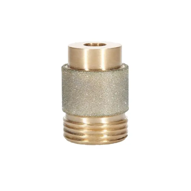 T19C 2Pcs 1Inch Stained Glass Diamond Grinder Bit Tools Brass Core Stained Glass Grinder Bits Diamond Grinder Bit Tools