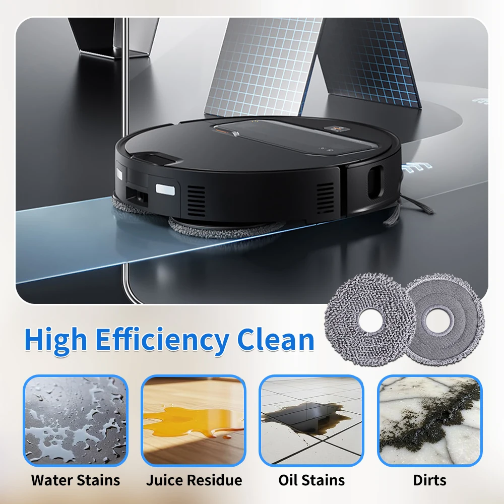 Mop Cloth For Roborock G20S Ultra/Saros 10R/G30 Space/Saros Z70/Saros 10/P20 PRO/Qrevo Curv/Qrevo Edge Accessories Mop Pad Part