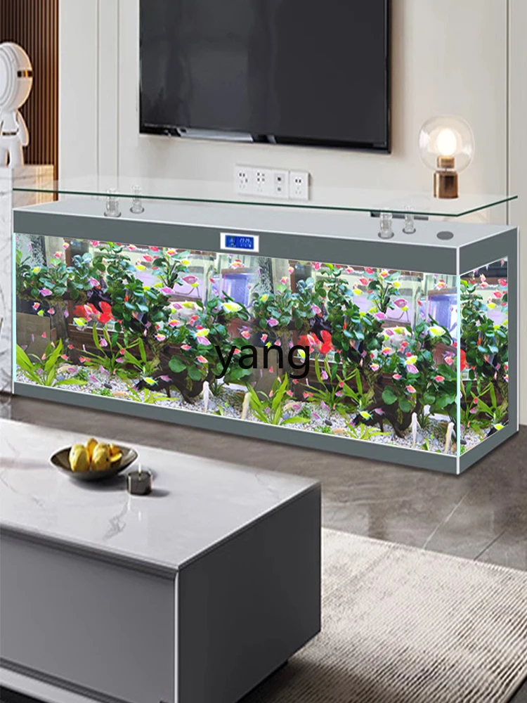 CX  Super White Fish Tank Aquarium Living Room Floor Home Partition Screen Bottom Filter