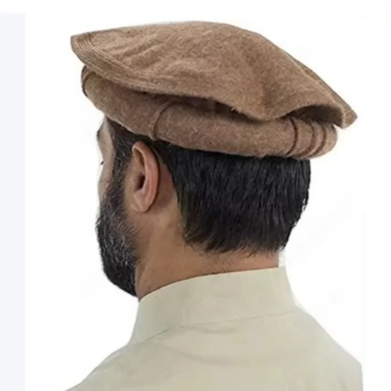 

﻿Afghan Pakul Traditional Afghani Handmade Hat Mens Tribal Chitrali Pakol Cap Peshawari Gift Wool Winter Warm Cap