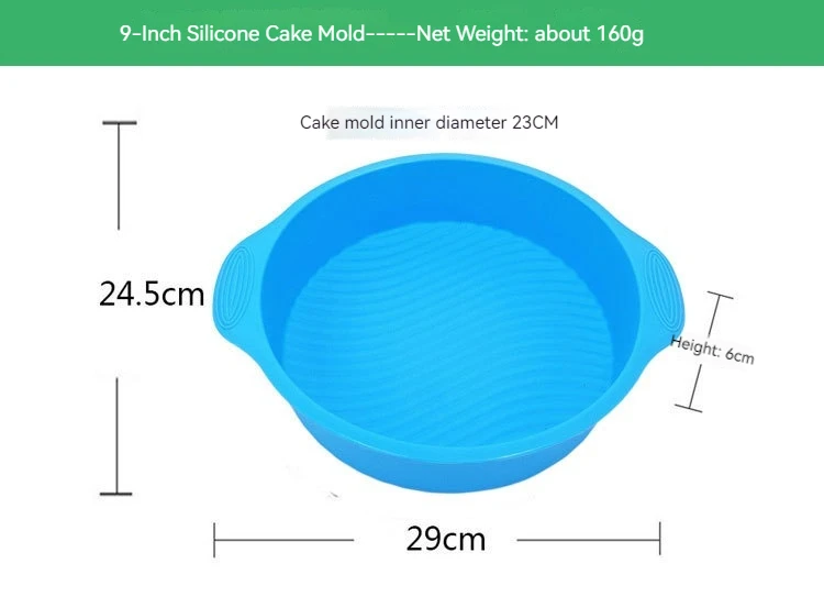 9 Inch Round Silicone Cake Mold Spot Wholesale High Temperature Resistant Non-stick Cake Baking Tools Model Number Material Type