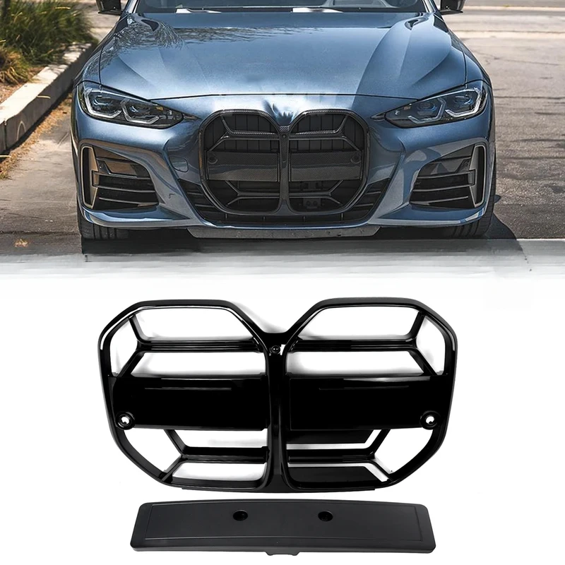 

CSL Style Front Bumper Grille Replacement For G26 Gran Coupe 430i M440i 2021-2024 Front Radiator Racing Grill Glossy Black