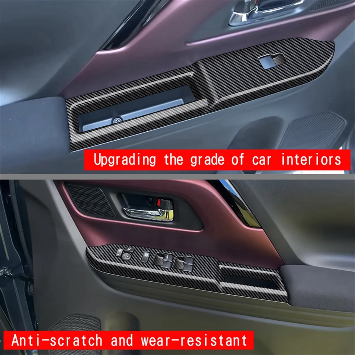 Couvercle de panneau de commutateur de lève-vitre de voiture, motif en fibre de carbone, personnalisé, MK04 série 2024 RHD, SPACIA