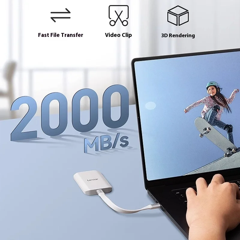 Lexar ES5 1TB External SSD with IP67 Rating Portable Solid State Drive Magnetic External SSD type c for iPhone 16/15/ PC Laptop