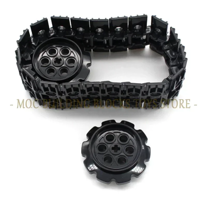 Technology Parts 3711 24375 57518 57519 Building Block Brick Link Tread Sprocket Tanks Tracks Rivets Mechanical Engineering Toys