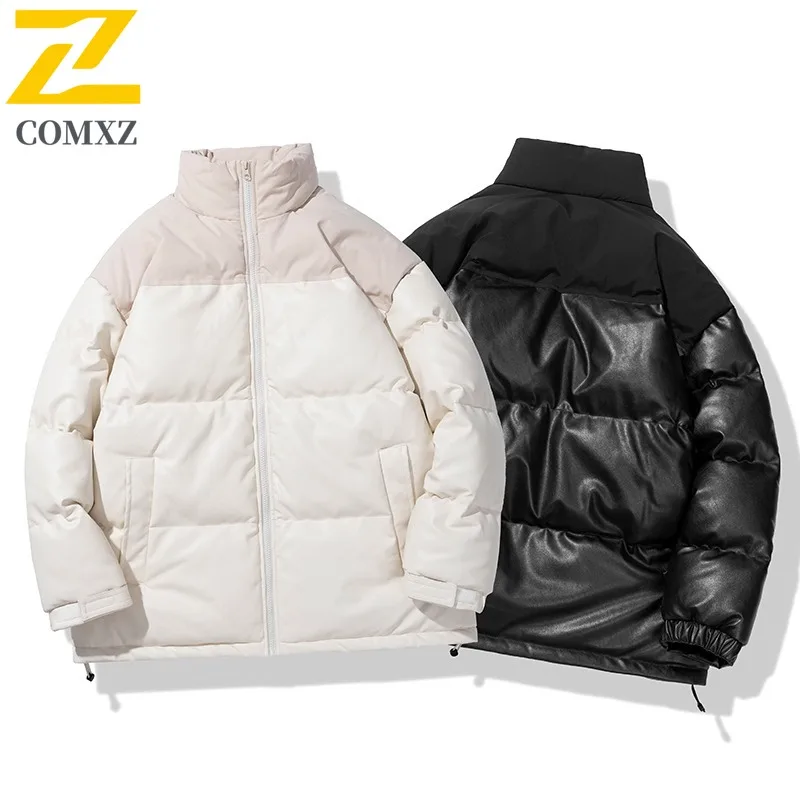 

COMXZ Warm Bread Jacket Casual Thick Stand Collar Minimalist Travel Padded Jacket Snowy Stylish Winter Padding Men's Clothing