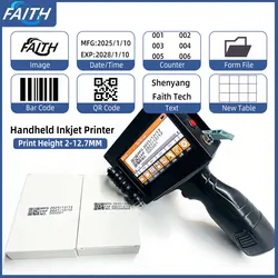 Faith 21 Languages 12.7mm Variable QR Bar Batch Code Number Logo Expiry Date Label Handheld Thermal Inkjet TIJ Printer