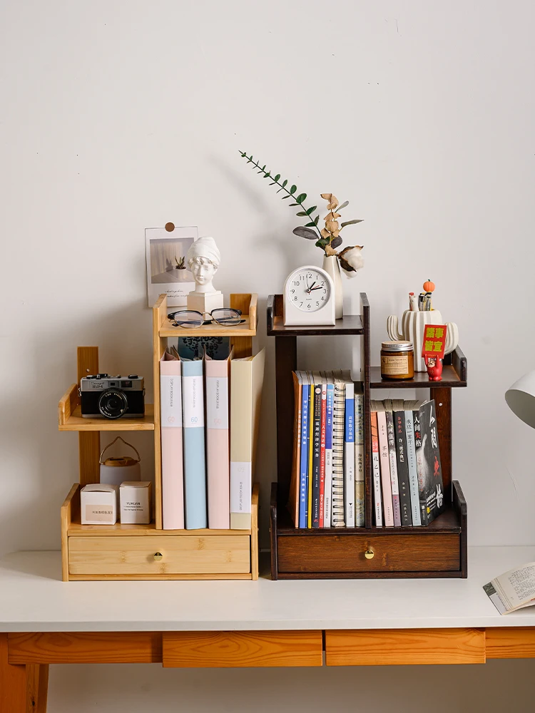 nan-bamboo-desktop-multi-layer-drawer-style-bookshelf-office-storage-rack-bookcase-multi-functional-desktop-organizer