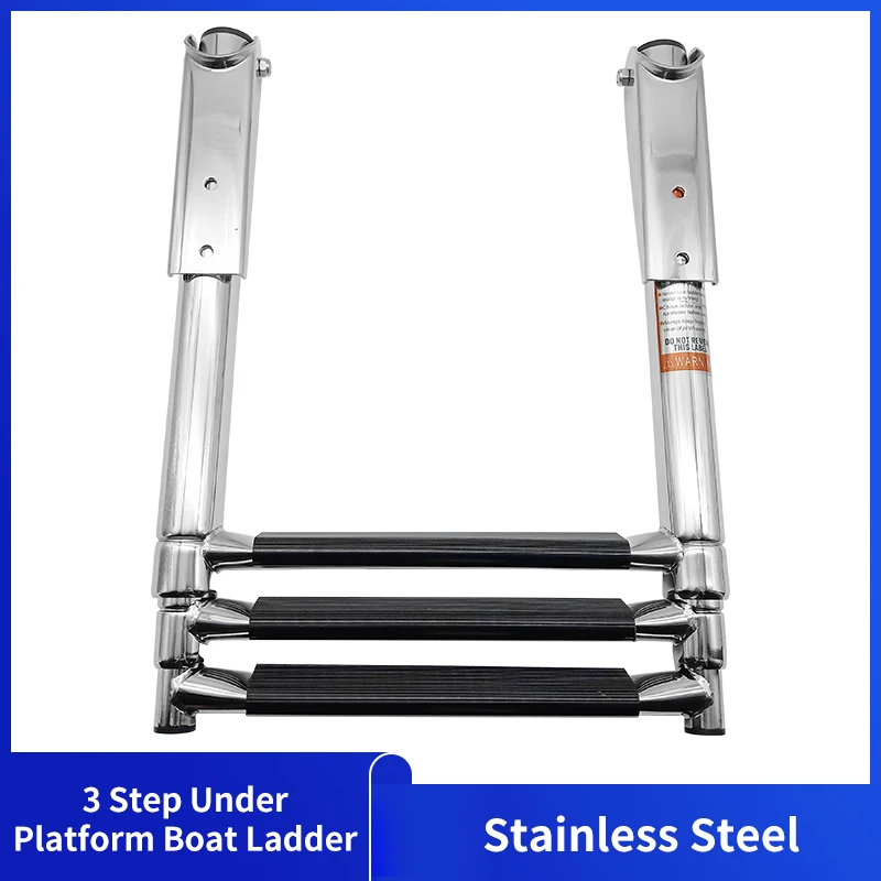 

Alastin Boat Accessories Marine Stainless Steel Telescoping 3 Step Ladder Upper Swim Platform Boat Yacht