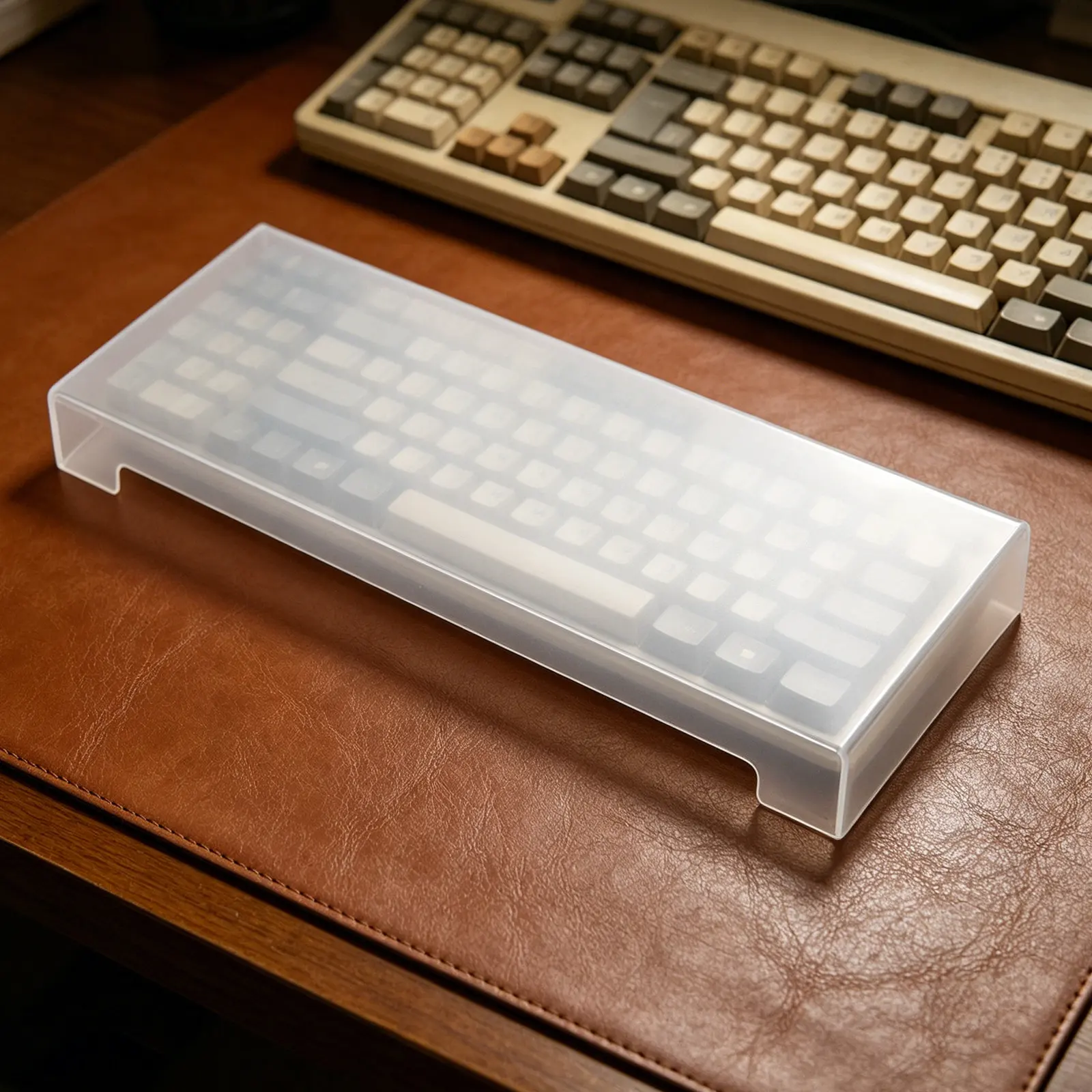 Large Acrylic Keyboard Dust Cover Clear Protective Case Waterproof Scratch Proof Spill Resistant Mechanical Gaming Keyboard