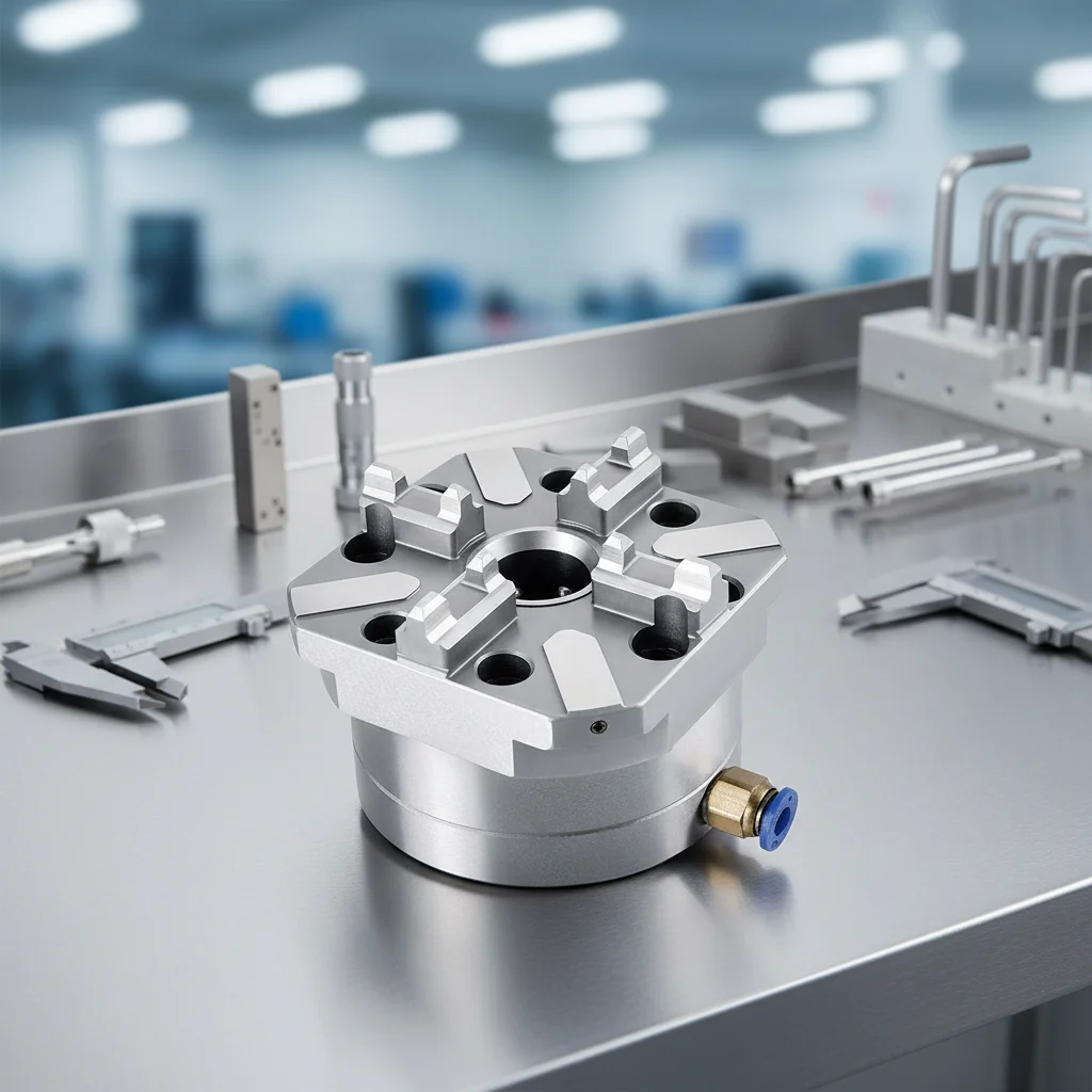 

Selling Precision Cnc Lathe Pneumatic Fixture 4 Jaw Chuck Precision 80*80 mm Pneumatic Auto Chuck for Machining Center