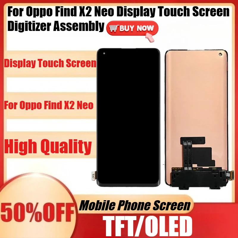New TFT/OLED For Oppo Find X2 Neo Display Touch Screen Digitizer Assembly X2 Neo Display With Fingerprint