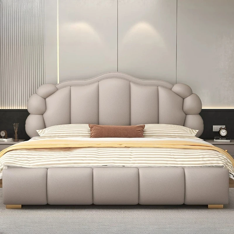 200x220cm Minimalist Bed Wedding Luxury Hotel Bedroom Modern Storage Bed Frames Queen Size Letto Matrimoniale Home Furniture