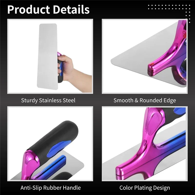 أدوات منزلية 3 قطع ملعقة جص، ملعقة حوائط جافة، أداة تشطيب فنية للرسم، أدوات جص البندقية، منتجات ديكور المنزل، ألعاب